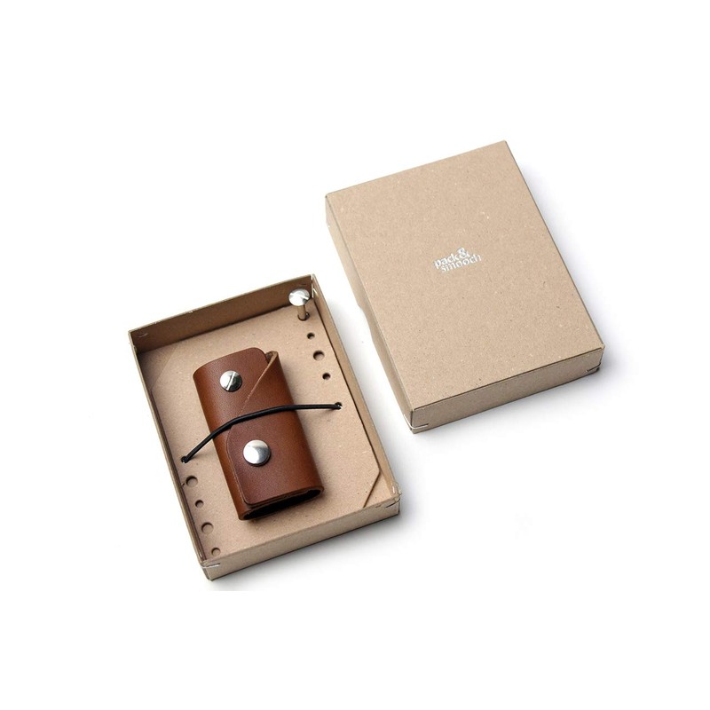 Pack & Smooch Kingsley Small Key Organiser, Light Brown