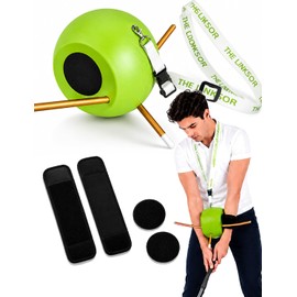 GHOSOONE 3-in-1 Golf Swing Trainer Ball with Strap & Safety Lanyard
