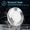 4Pcs 3.15”Round LED Marine Light with sliver housing, Navigation Boat