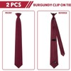 2 count Men's Clip on Ties 20 Inches Solid Color