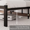 Feonase Queen Size Metal Bed Frame with Faux Leather Button
