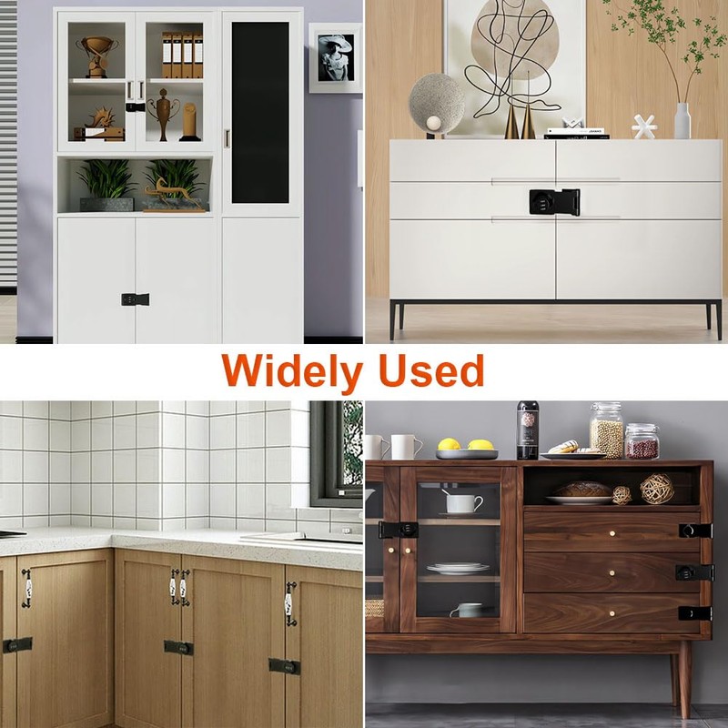 Closet Locks for Double Doors - Keyless Cabinet Lock with