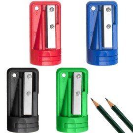 Pack of 3 Pencil Sharpener, Thick and Thin Pencils, Pencil Sharpener, Sharpener Thick Pencils, Building Block Pencil Sharpener (Pack of 4)