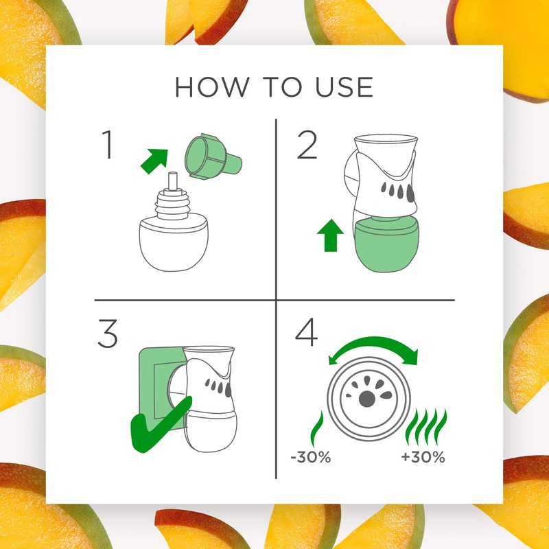 Air Wick Air Freshener, Electrical Plug-In, Island Mango, 19 ml