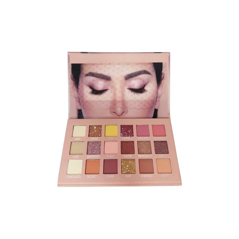 Paleta Huda Beauty The New Nude 18 Sombras Waterproof Axiu