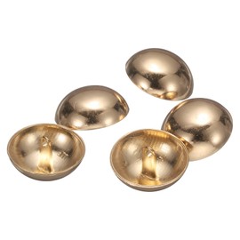 HARFINGTON 5pcs Half-Domed Metal Sewing Buttons, 25mm / 1" Half Round Mushroom Pearl Cap Metal Buttons with Shank for Blazer Suit, Coat, Jacket Cloth Garment Decoration, Gold
