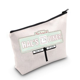 POFULL Movie Inspired Gift Time to Eat At Hal's Diner Zipper Pouch Cosmetic bag Cinderella Story Gift (Time to Eat CA)