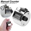 Handheld Clicker Counter, 4 Digit Display Manual Mechanical Counter, Hand