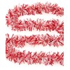 4 x Red & White Christmas Tinsel Garland 2M Each