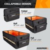 KEEPER - Extra Large Car Trunk Organizer, 70L, Multi-Compartment, Collapsible,