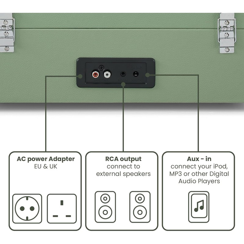 CROSLEY Crosley Voyager Sage - Bluetooth Portable Turntable