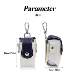 Afitlulu Color Blocked Golf Pouch, Portable Golf Ball Bag with with Hooks and 4 Ball Slots, PU Leather Funny Golf Ball Holder Protective Cover with Magnetic Snap Closure (Pink)