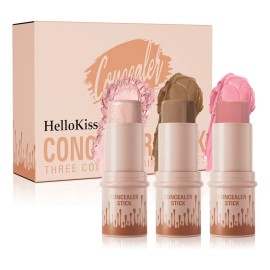 Set De 3 Espátula Lasting Contouring Stick Contorno Blush