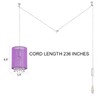 LaLuLa Purple Plug-in Hanging Lamp- Easy Install Crystal Pendant Light
