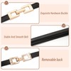 LXOrdora Women PU Leather Belt Skinny Thin Waist Belts for