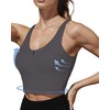 HORISUN Longline Sports Bra Workout Tank Tops with Built in