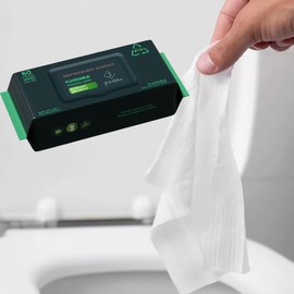 Refreshed Knight 60 Flushable Wipes for Adults | Premium Wet Wipes - pH Balanced & Infused with Vitamin-E & Aloe | Toilet Wipes | Flushable Safe