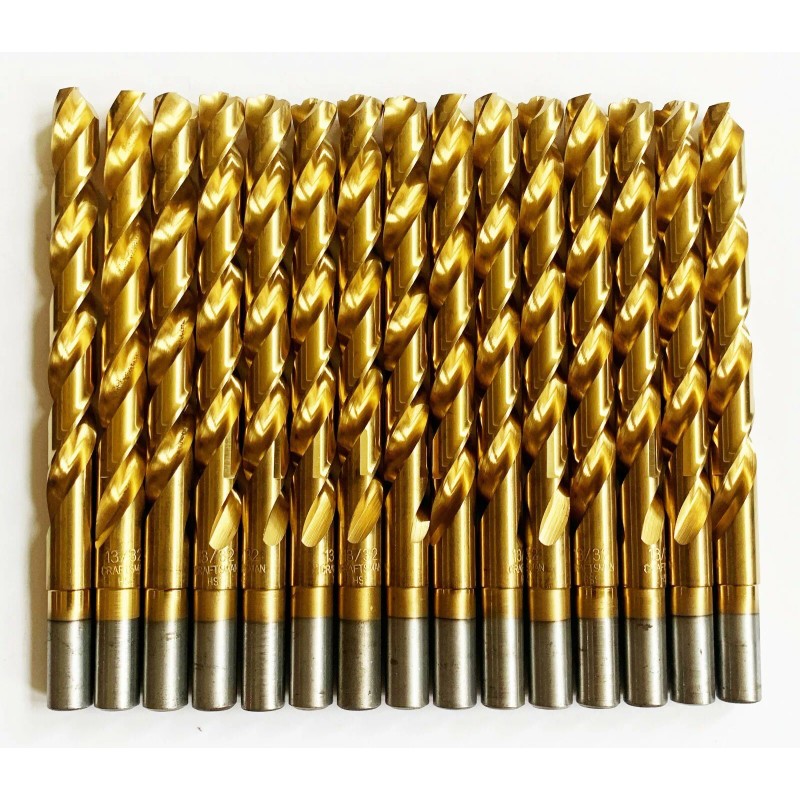 Craftsman 15 CRAFTSMAN TITANIUM 13/32" HIGH SPEED STEEL DRILL BITS