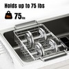 Dolreiik Expandable Dish Drying Rack in Sink,Stainless Steel Over The