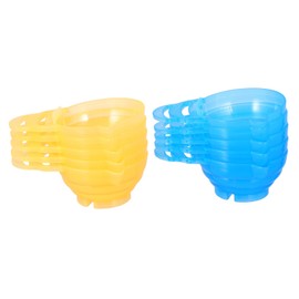 Baluue 10Pcs Hair Dye Bowls Mixing Tint Containers for Salon DIY Stackable Design Easy to Clean for Hair Coloring Toner Application Random Color