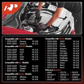 A-Premium 6 bujías 4469 Iridium Platinum compatibles con Nissan Xterra, Altima, Maxima, Pathfinder e Infiniti G35 y Hyundai Santa Fe y Kia Barrego y Toyota 4Runner, 2.7L-4.0L, 2001-2021
