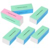 IWOWHERO 10pcs Washable Sponge Nail Shiner Buffers Multi-Functional Nail Files