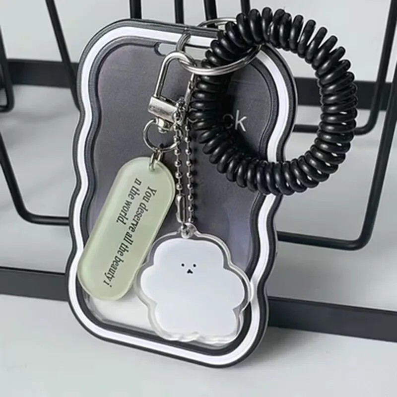 Kpop Photocard Holder Keychain for Display – Cute Transparent Card