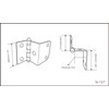 QCAA Durable Steel Semi-Concealed Hinge for Box, Chest & Cabinet,