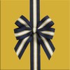 Double Faced Navy/Gold/White Ribbon, 1 Inch, 25 Yards