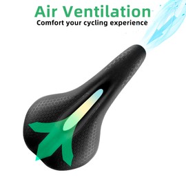 ROCKBROS Bike Seat Memory Foam Bike Saddle Comfortable Waterproof for City Mtb Racing Bikes