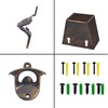 HAIICEN Antique Copper Stainless Bottle Opener Wall Mounted with Cap