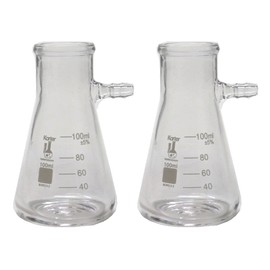 100ml Filtering Flask, Bolt Neck with Tubulation, 3.3 Borosilicate, Heavy Wall, Karter Scientific (Pack of 2)