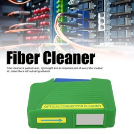 Caja de Limpieza de Fibra óptica, Limpiador de Conectores de Fibra óptica de Casete para Cara Final SC, FC, ST, LC, Limpieza 550 Veces Limpiador de Fibra Crucial ST (GREEN)