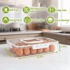 RoskDeewat Deviled Egg Containers with Lid, 2 Pack Thick Clear