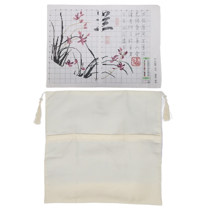 Throw Pillow Embroidery Kit Multi Purpose Comfortable Soft Clivia Pattern