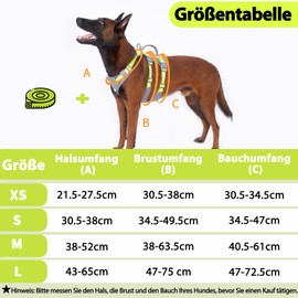 Huntboo Safety Harness Dog Escape Proof, Panic Harness for Dogs, Reflective Dog Harness with Handle, Adjustable Dog Harness for Small, Medium and Large Dogs (Light Green, M)