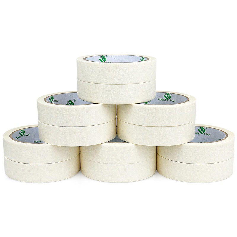 BOMEI PACK White Masking Tape Decorative Writable White Painters Tape