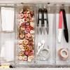 Kingrol 12 Pack Clear Drawer Organizers, 9 x 3 x