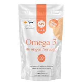 MW Lab Omega 3 De Salmón Noruego Puro - 180 Cápsulas De 1400mg - 90 porciones - Distintivo EPAX
