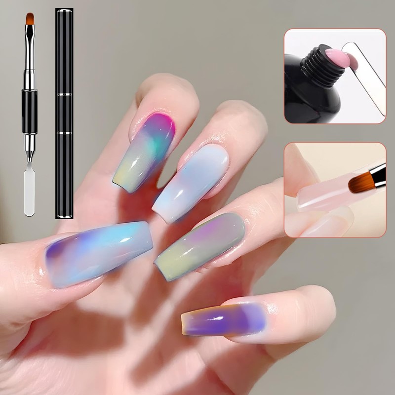 120 Pieces Dual Nail Forms Set, CIYIN Dual Tips Nails,