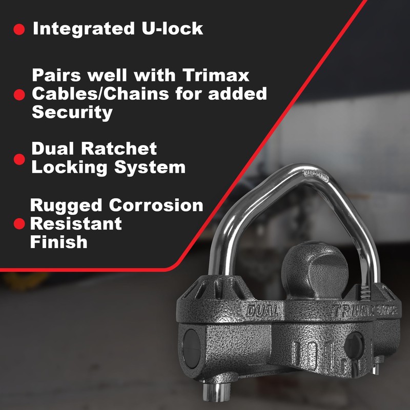 Trimax - UMAX 50D - Trailer Lock for Hitch, Dual