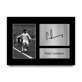HWC Trading A4 Peter Lorimer Leeds United Gifts Printed Signed Autograph Picture for Football Fans and Supporters