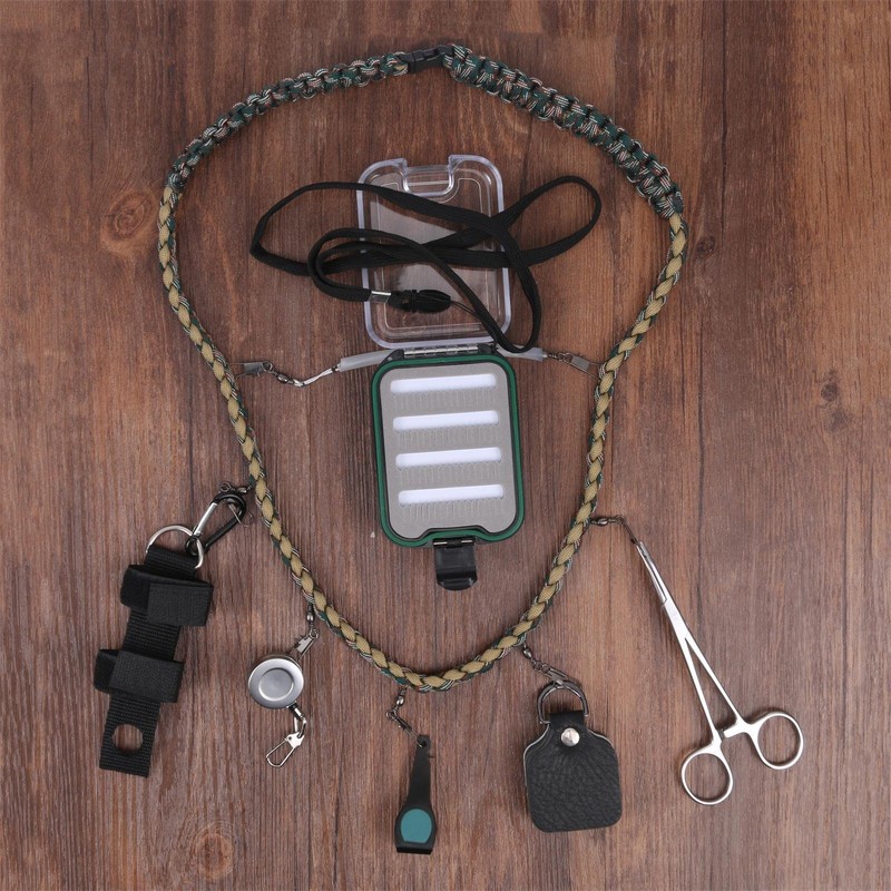 Maxcatch Hand Woven Fly Fishing Lanyard with Fly Box &