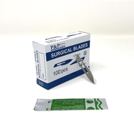 Disposable Surgical Scalpel Blades Sterile High Grade Carbon Steel 2.1% 10xx Individually Foil Wrapped Size 18 Box of 1000