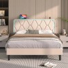 Vecelo LED Light Queen Full Twin Bed Frame with USB