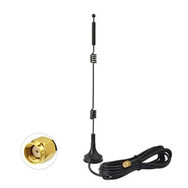 Bingfu WiFi Antenne 2,4 GHz 5 GHz 5,8 GHz 9dBi Magnetfuß mit RP-SMA-Stecker für WiFi-Router Booster Range Extender-Gateway Drahtlose Mini-PCI-Express PCIE-Netzwerkkarte USB-Adapter Überwachungskamera