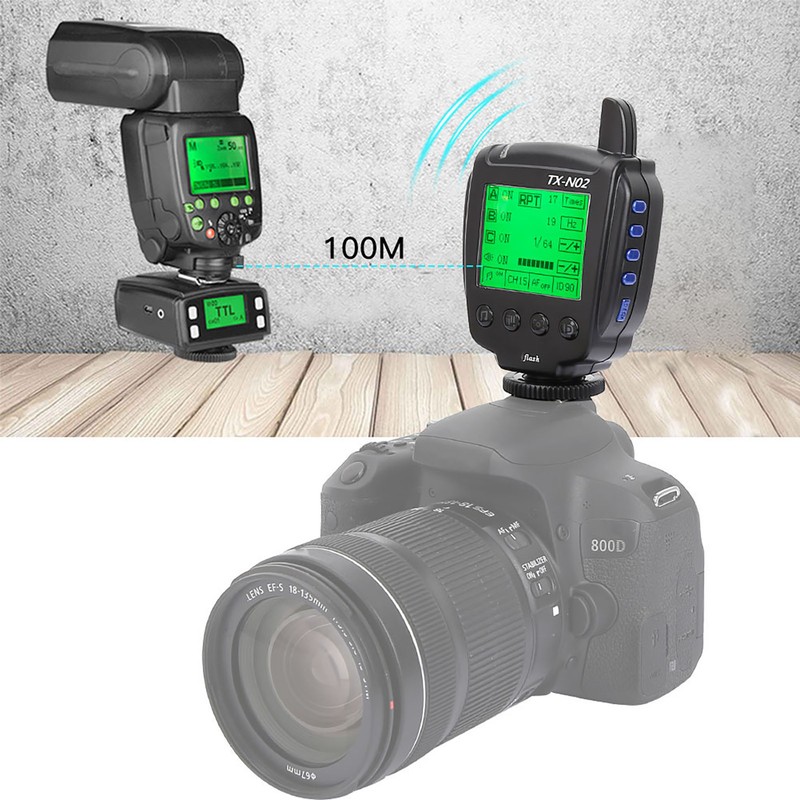 LCD Large Display Wireless TTL Flash Controller Trigger for Cameras(