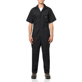 Dickies Men's Short-Sleeve Coverall, Black XL, S