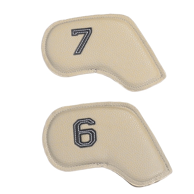 10PCS Golf Head Protective Covers Waterproof PU Material Golf Putter