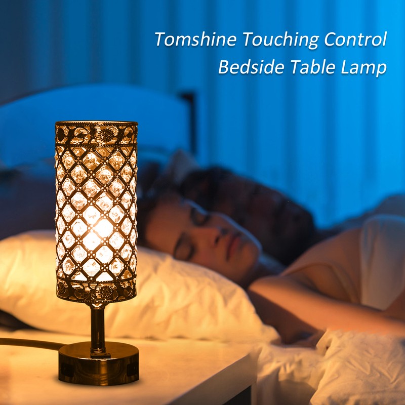 Tomshine Touching Control Bedside Table Lamp with Dual USB Charge